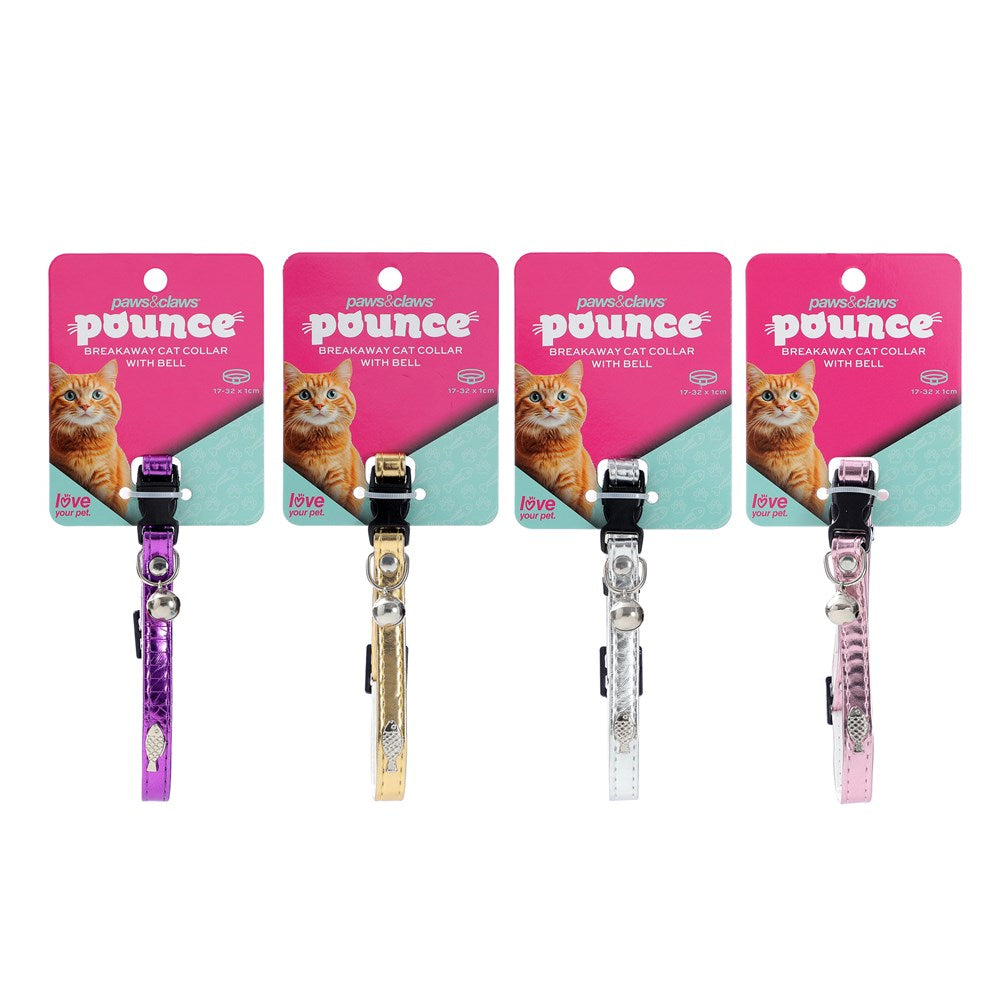 Pounce Breakaway Cat Collar Metallic 30 x 1cm