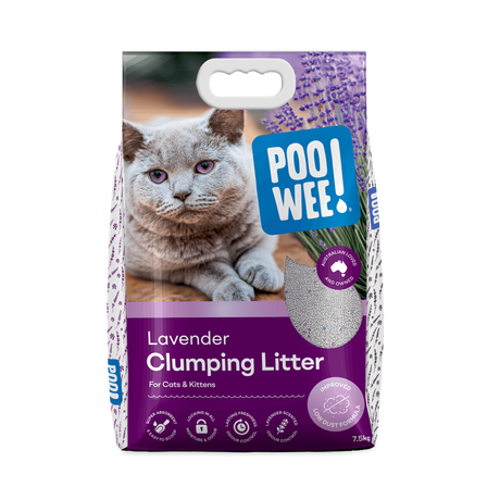 POOWEE! Lavender Clumping Litter