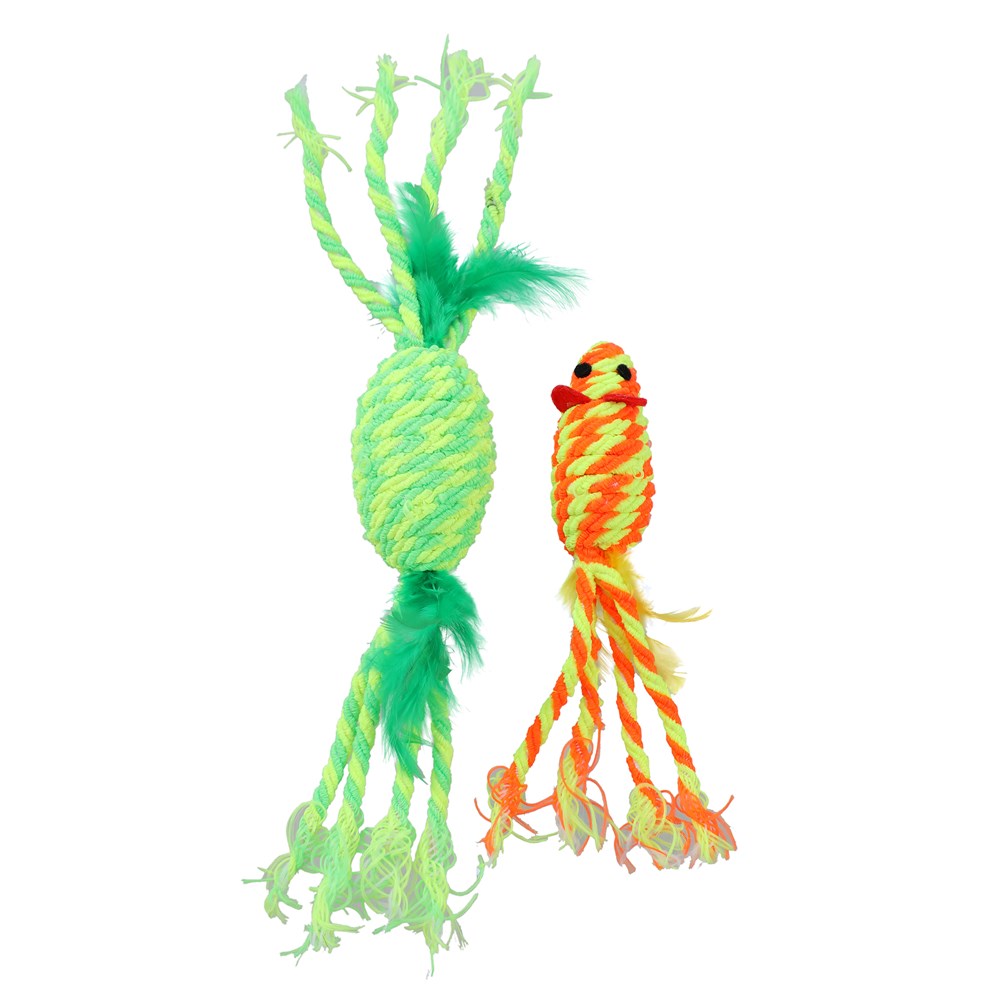 2 Pack Stretchy Cat Toy - Assorted