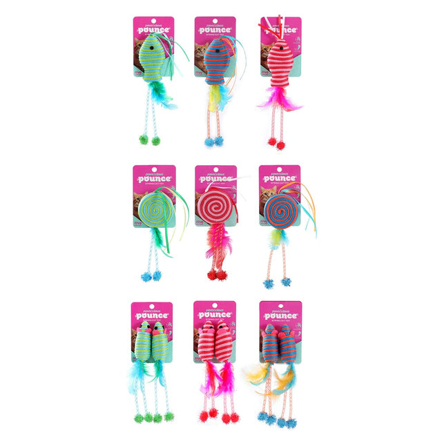 9 Pack Assorted String Cat Toys