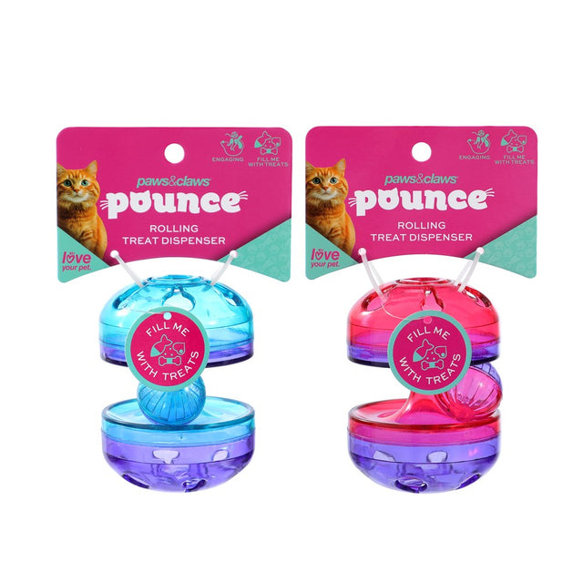 Cat Treat Roller Dispenser 8cm x 9cm x 8cm 2 Assorted