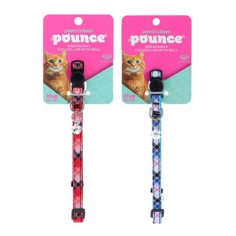 Breakaway Cat Collar with Bell Plaid Pattern
