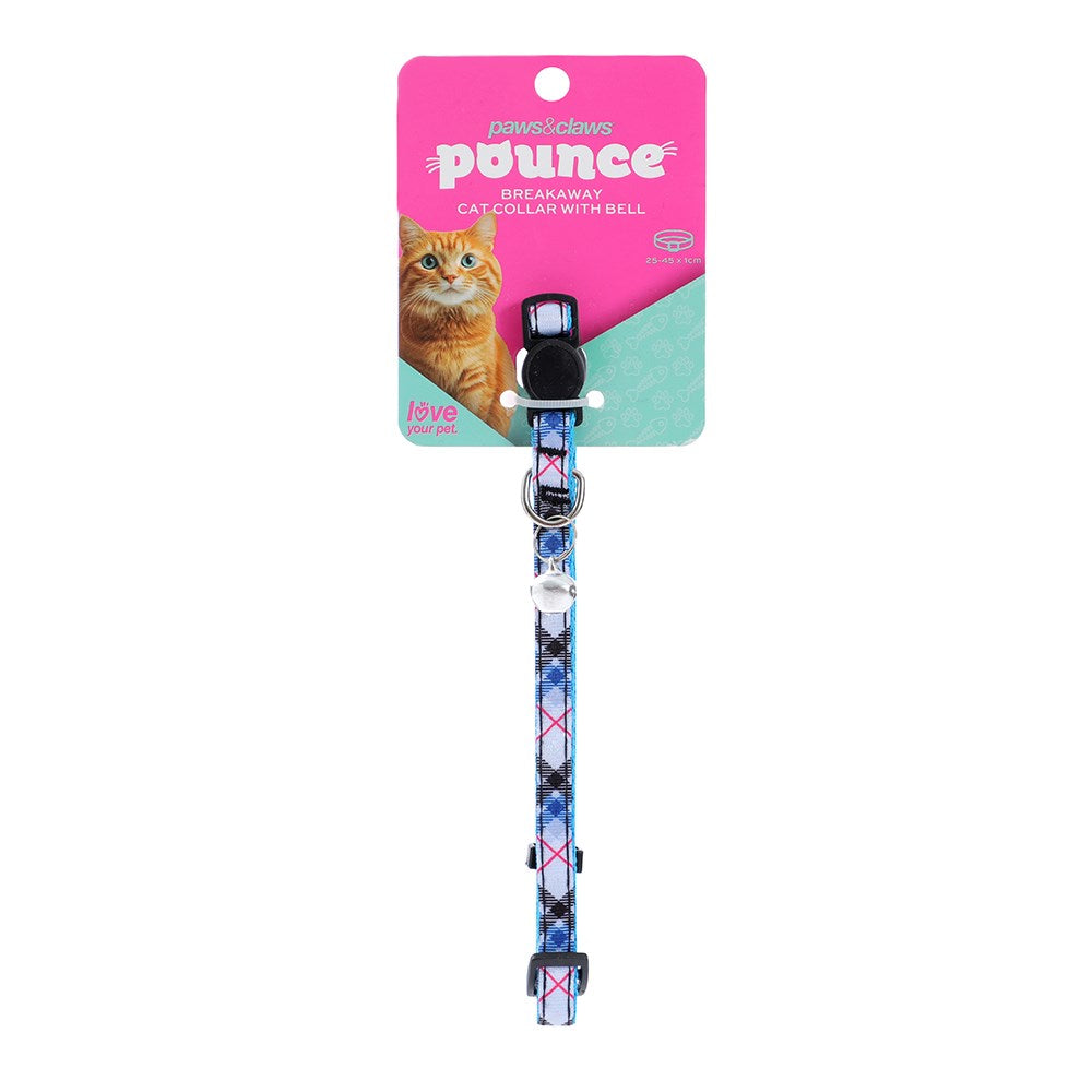 Breakaway Cat Collar with Bell Plaid Pattern
