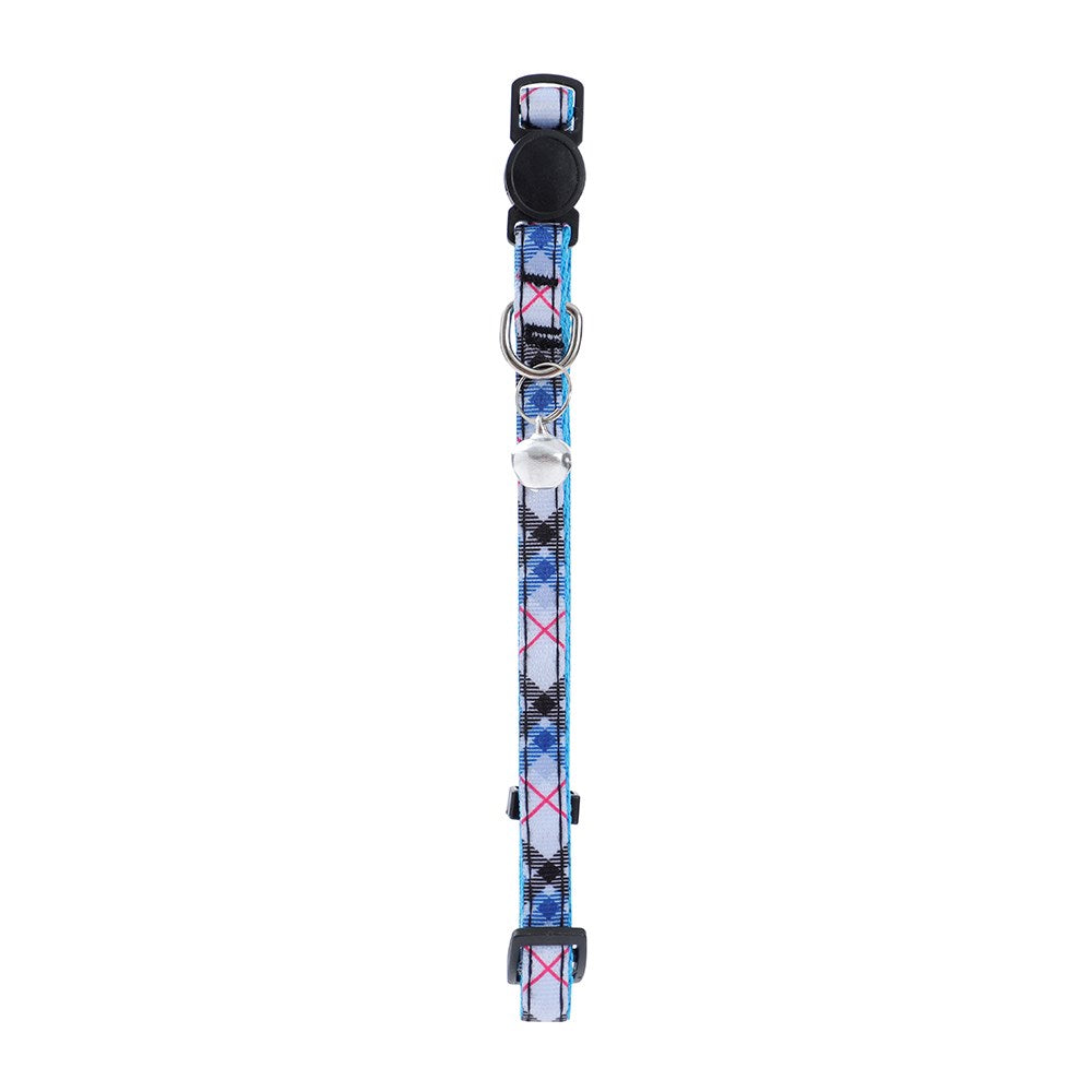 Breakaway Cat Collar with Bell Plaid Pattern