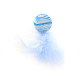 2 Pack Foam Cat Toy Balls With Feather - Assorted