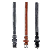Leather Look Padded Dog Collar with Stitch Detail Small