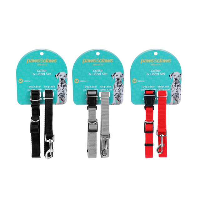 2 Piece Collar and Lead Set Medium 30-50cm