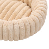 Oval Ribbed Pet Bed 60x50x15cm
