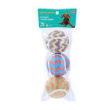 3 Pack Printed Tennis Ball Dog Toy 6cm