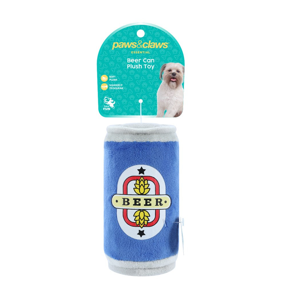 Beer Can Plush Pet Toy - Assorted