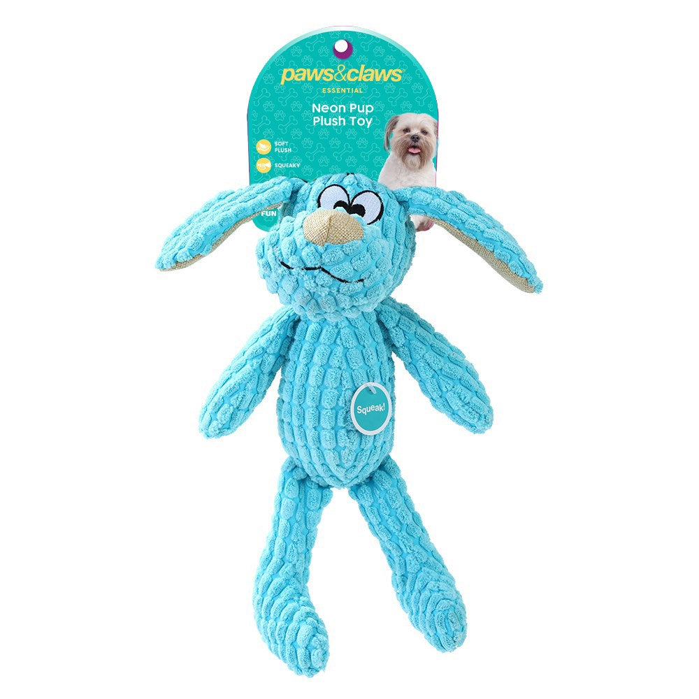 Neon Pup Plush Dog Toy 28cm x 20cm x 10cm