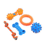 5 Pack Puppy TPR and Rope Toy Set