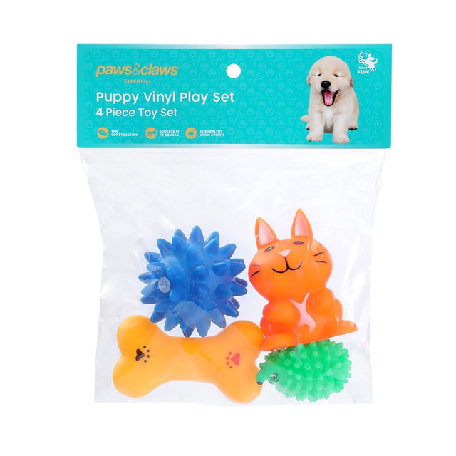 4 Pack Puppy Vinyl Play Set