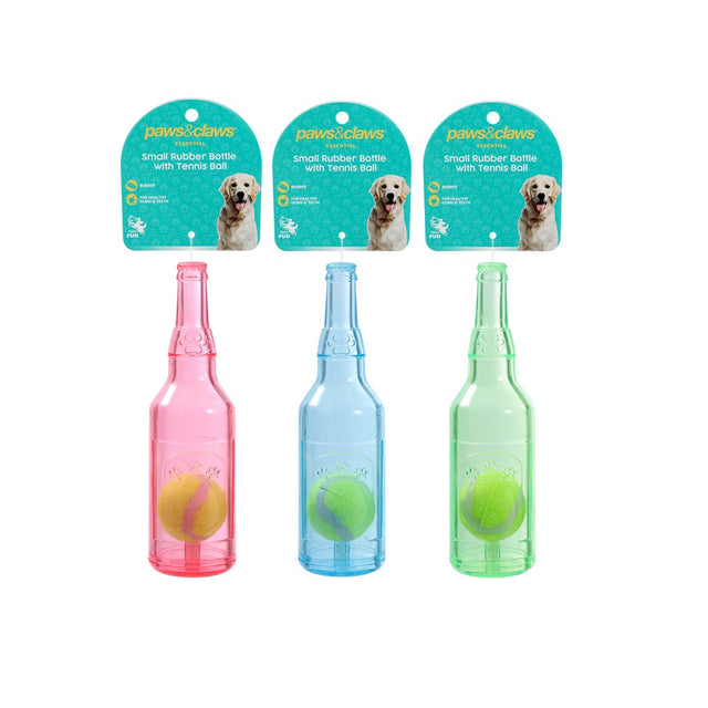 TPR Bottle Tennis Ball Dog Toy 19.5 x 5.5cm - Assorted Colours