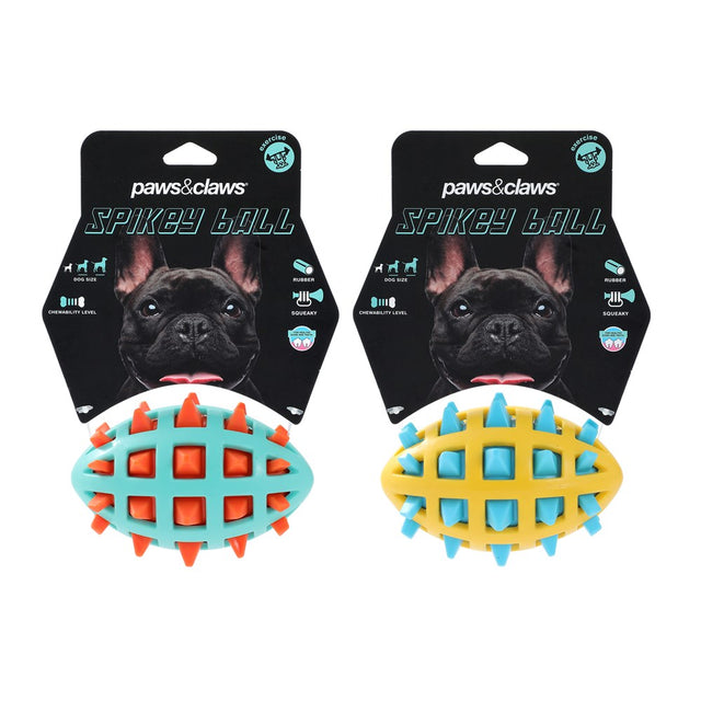 TPR Spikey Football Dog Toy 13cm