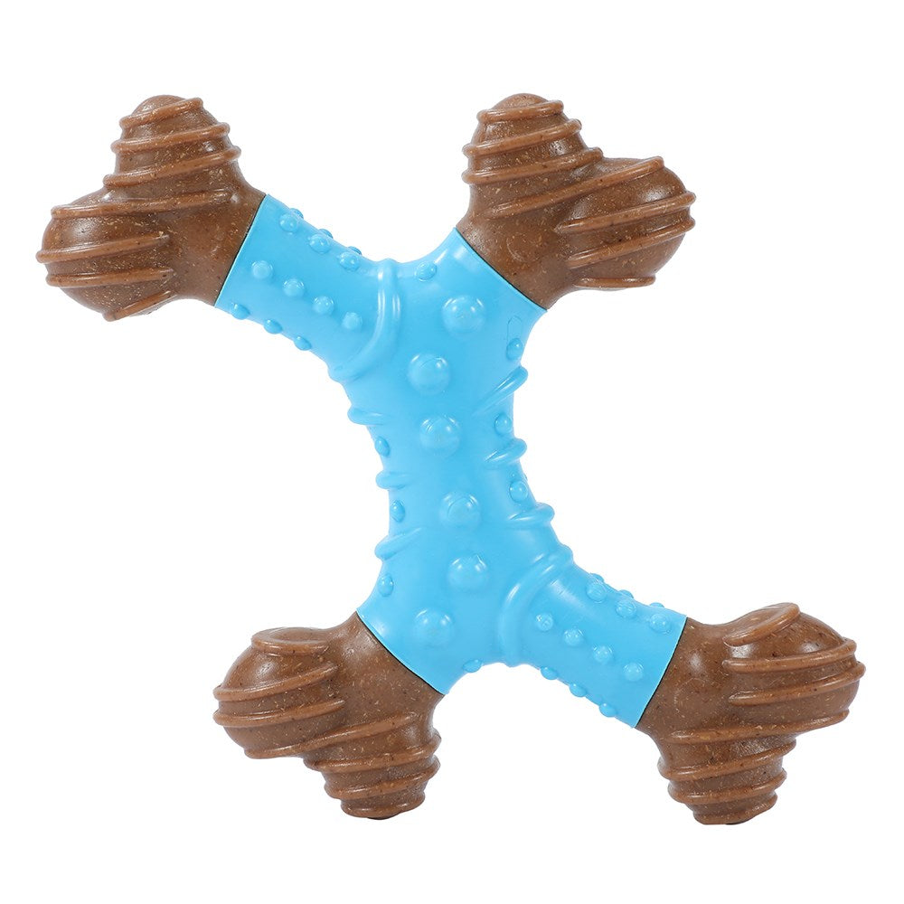 Boobone TPR Dental 4-Way Bone Dog Chew Toy Peppermint 16.5cm