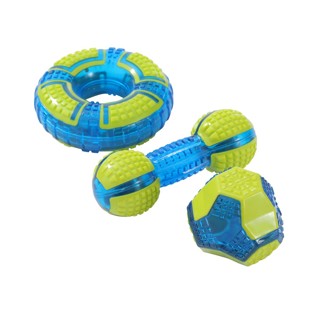Geo Squeak and Chew TPR Ball Dog Toy