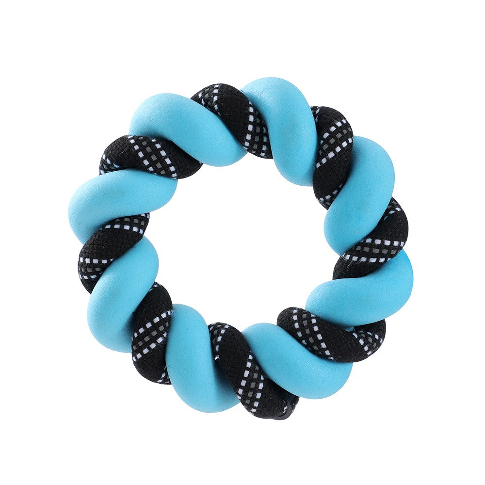 Twisty Chew Ring Dog Toy 18cm - Assorted