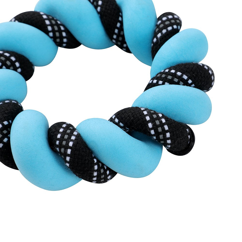Twisty Chew Ring Dog Toy 18cm - Assorted
