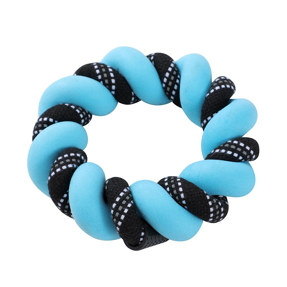 Twisty Chew Ring Dog Toy 18cm - Assorted