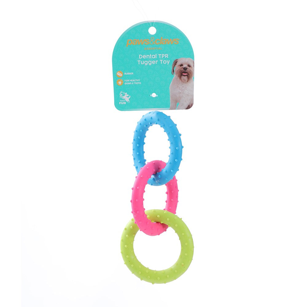 3 Pack Spikey Ring TPR Tugger Dog Toy 16cm