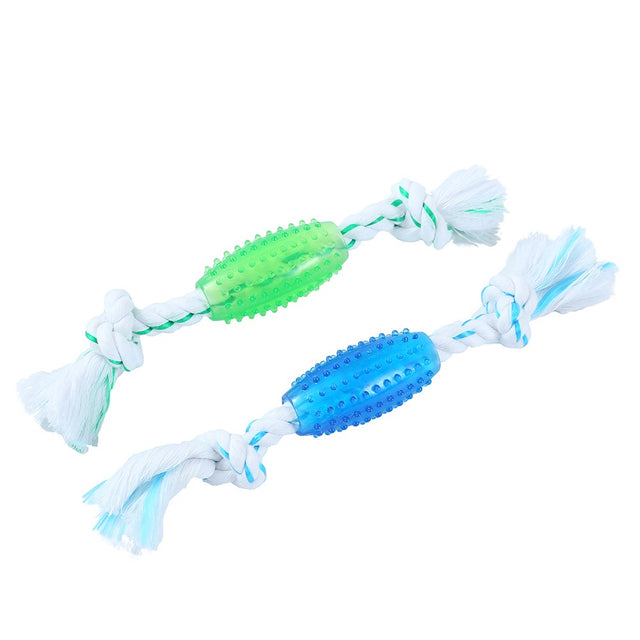 2 Pack Fresh Breath Pet Dental Rope Toy Mint Flavour Assorted