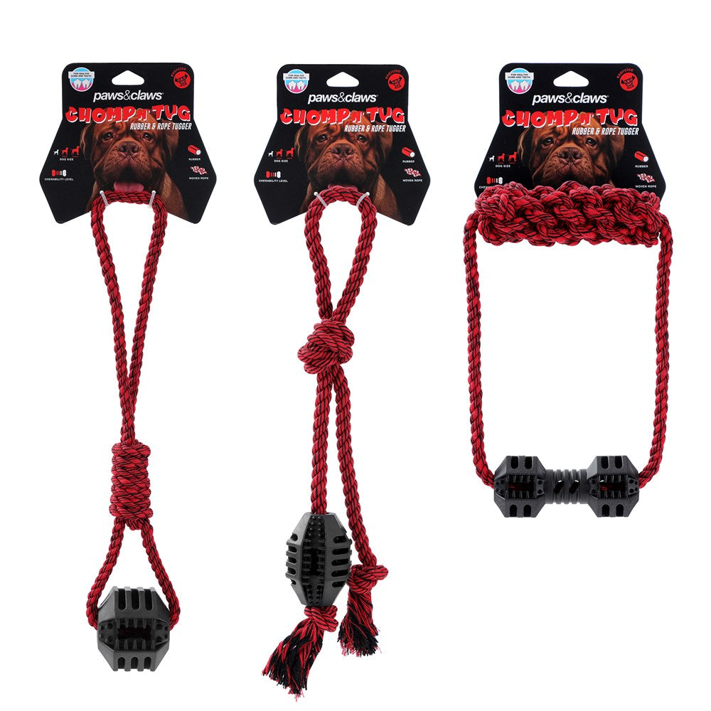 Chomp N Tug Geo TPR Rope Tugger Dog Toy 45cm