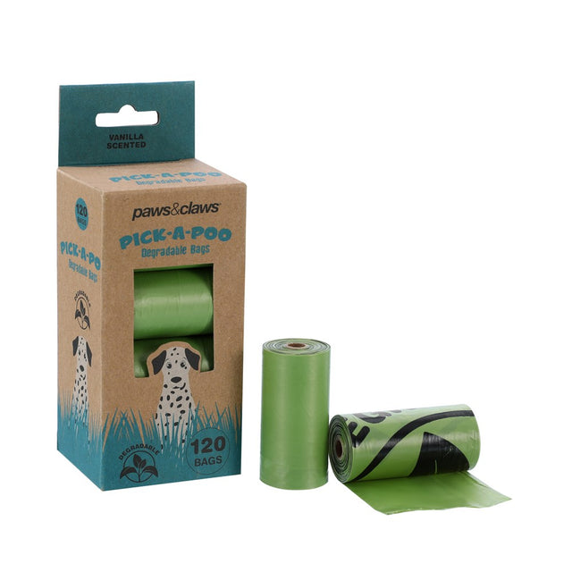 Pick-A-Poo Vanilla Scented Degradable Dog Waste Bags 120 Pack