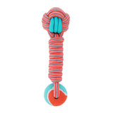 Stretch & Fetch TPR Braided Rope Ball Bone Dog Toy