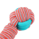 Stretch & Fetch TPR Braided Rope Ball Bone Dog Toy