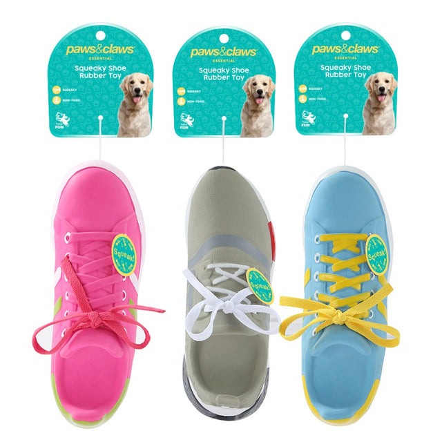 Squeaky Shoe Latex Dog Toy 24cm Assorted