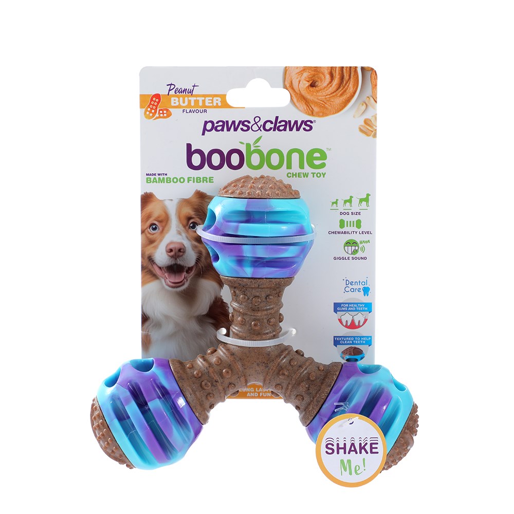Boobone TPR Giggle Tri Dog Toy Assorted Flavours