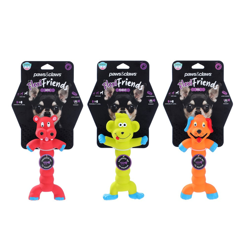Flexible Friends Animals Latex Pet Toy