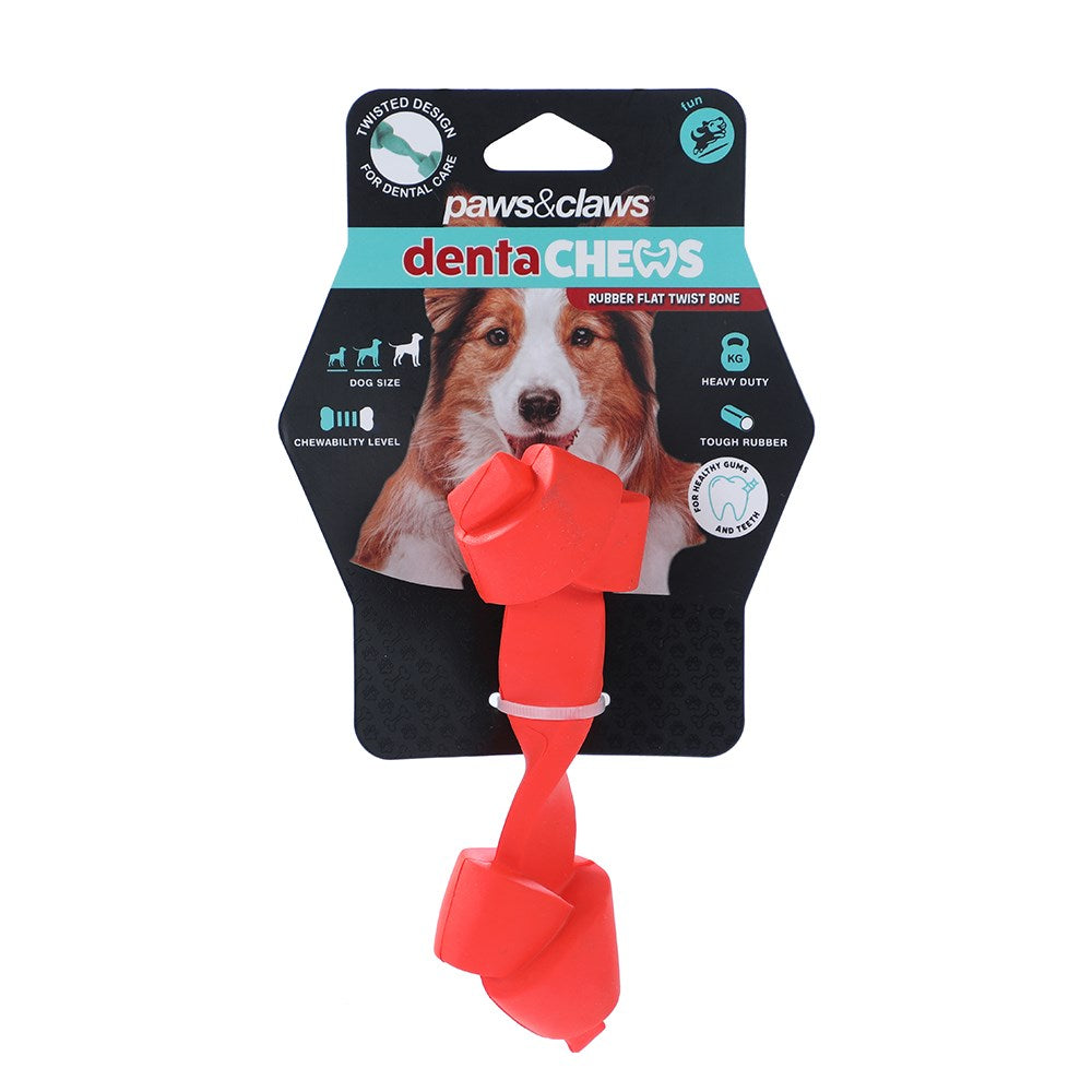 Denta Chews Flat Twist Bone Dog Toy
