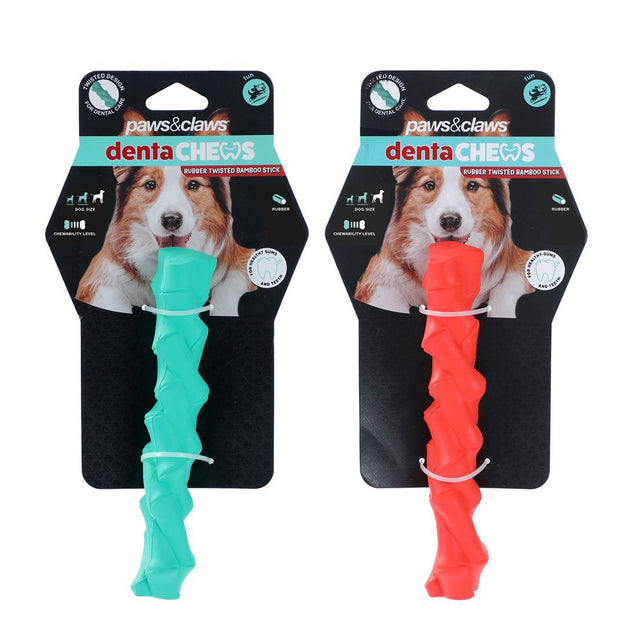 Denta Chews Twisted Bamboo Stick Dog Toy 20cm