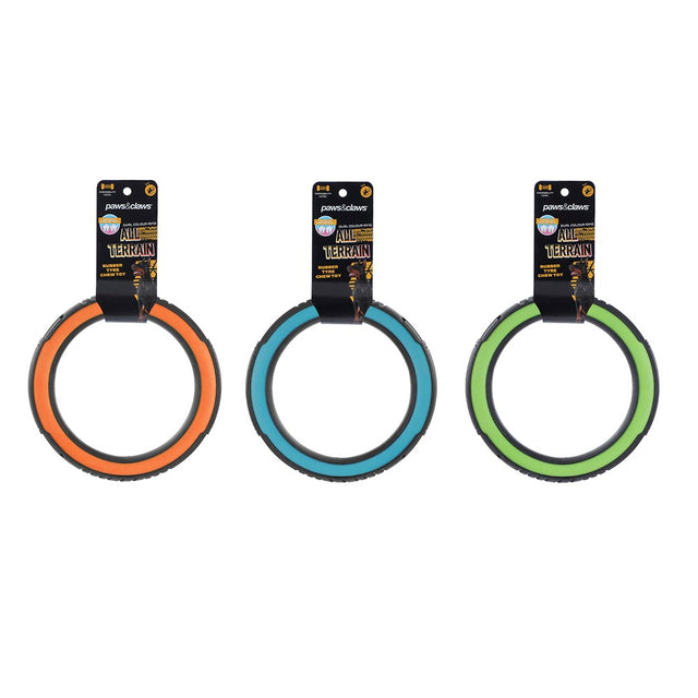 All Terrain Dual Colour Chew Ring Dog Toy Large