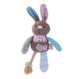 Patchy Pals Plush Rabbit Pet Toy with Rope