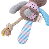 Patchy Pals Plush Rabbit Pet Toy with Rope
