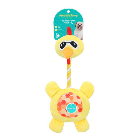 Plush Farm Animals With Squeaker Pet Toy