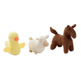3 Assorted Sherpa Animal Squeaker Dog Toy 25 x 15cm