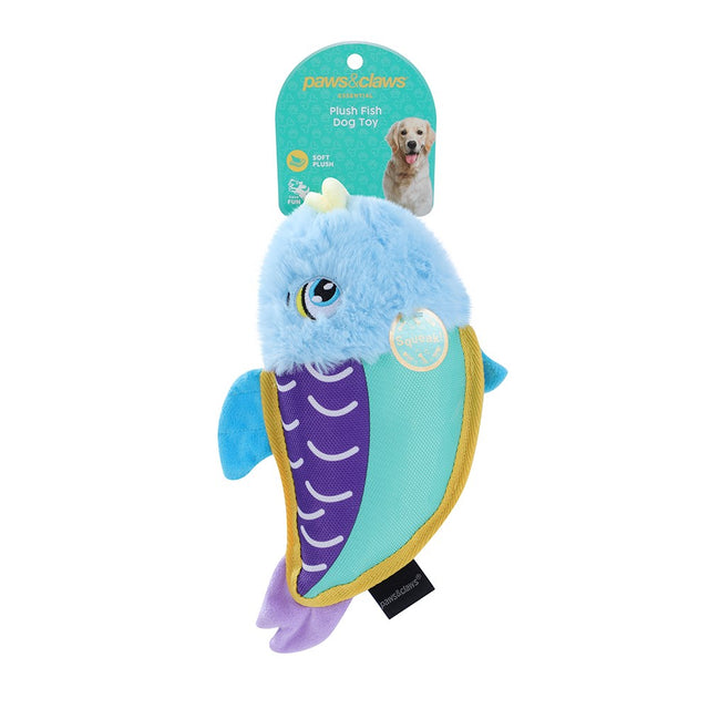Plush Fish Squeaker Dog Toy 25 x 13cm