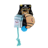 3 Pack Plush and TPR Tug N Play Dog Toy 17cm x 11cm x 5cm