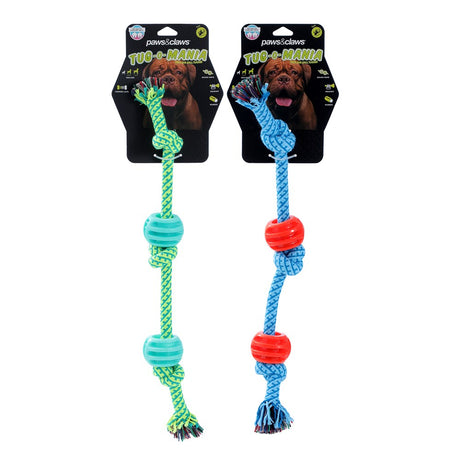 Rubber Rope and Ball Dog Tugger Toy 39cm
