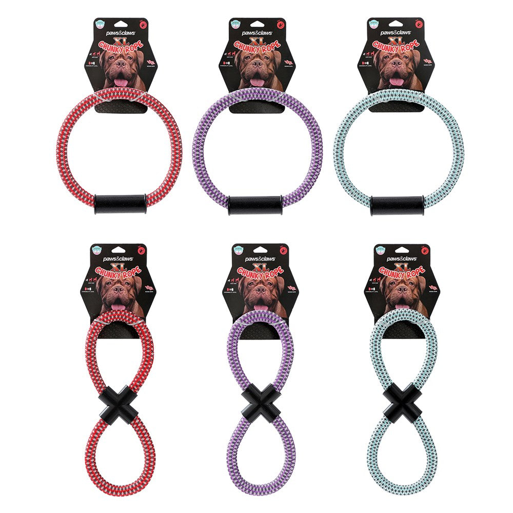 XL Chunky Rope Dog Toy 6 Assorted