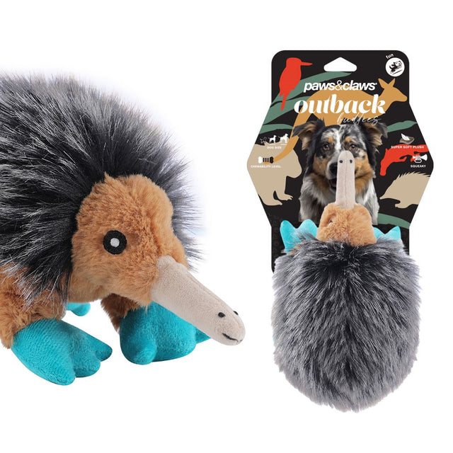 Outback Buddies Echidna Dog Toy 23 x 18 x 12cm
