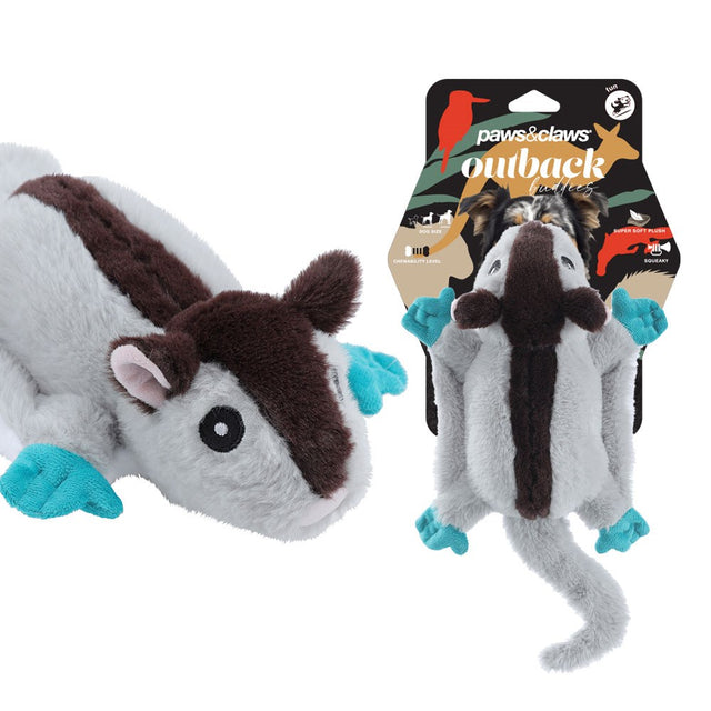 Outback Buddies Sugar Glider Dog Toy 27.5cm x 22cm x 8.5cm