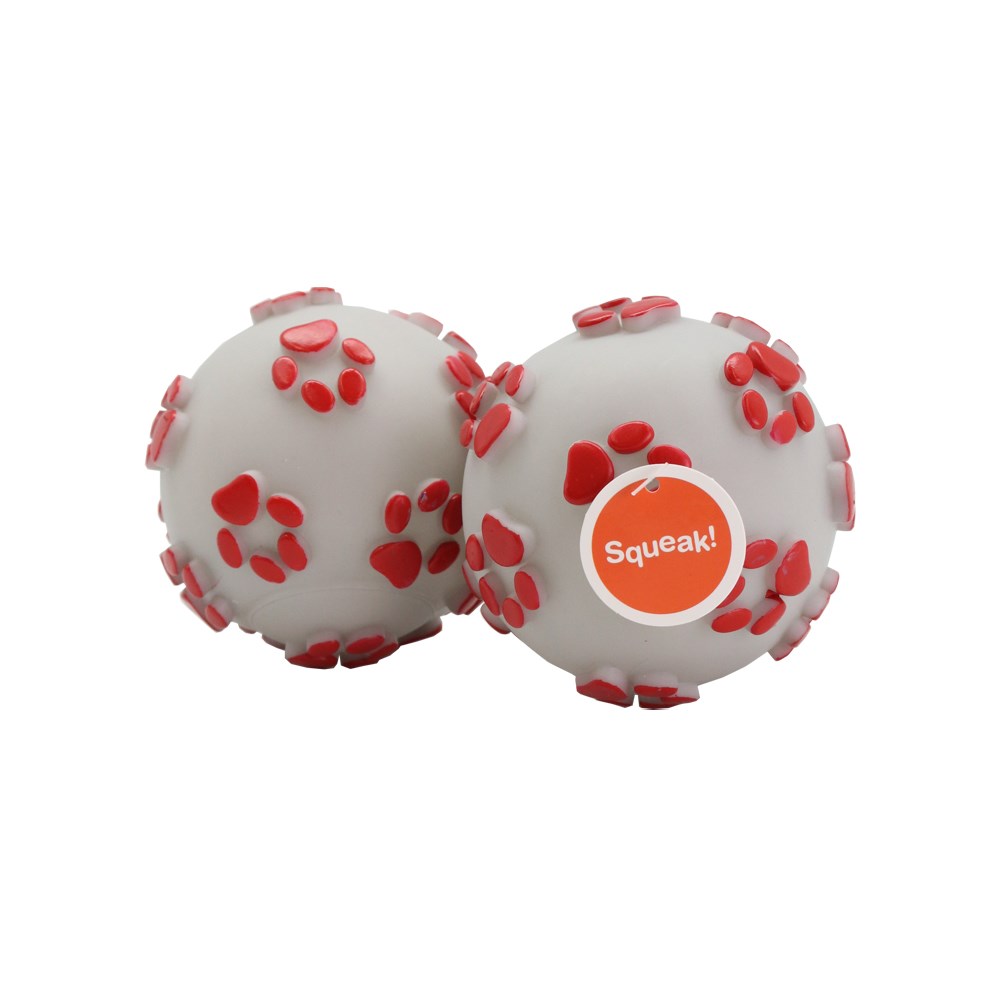 Paw Print Chew Ball - 2 Pack