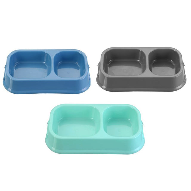 Dual Pet Bowl Large Square 32 x 16.5 x 6cm