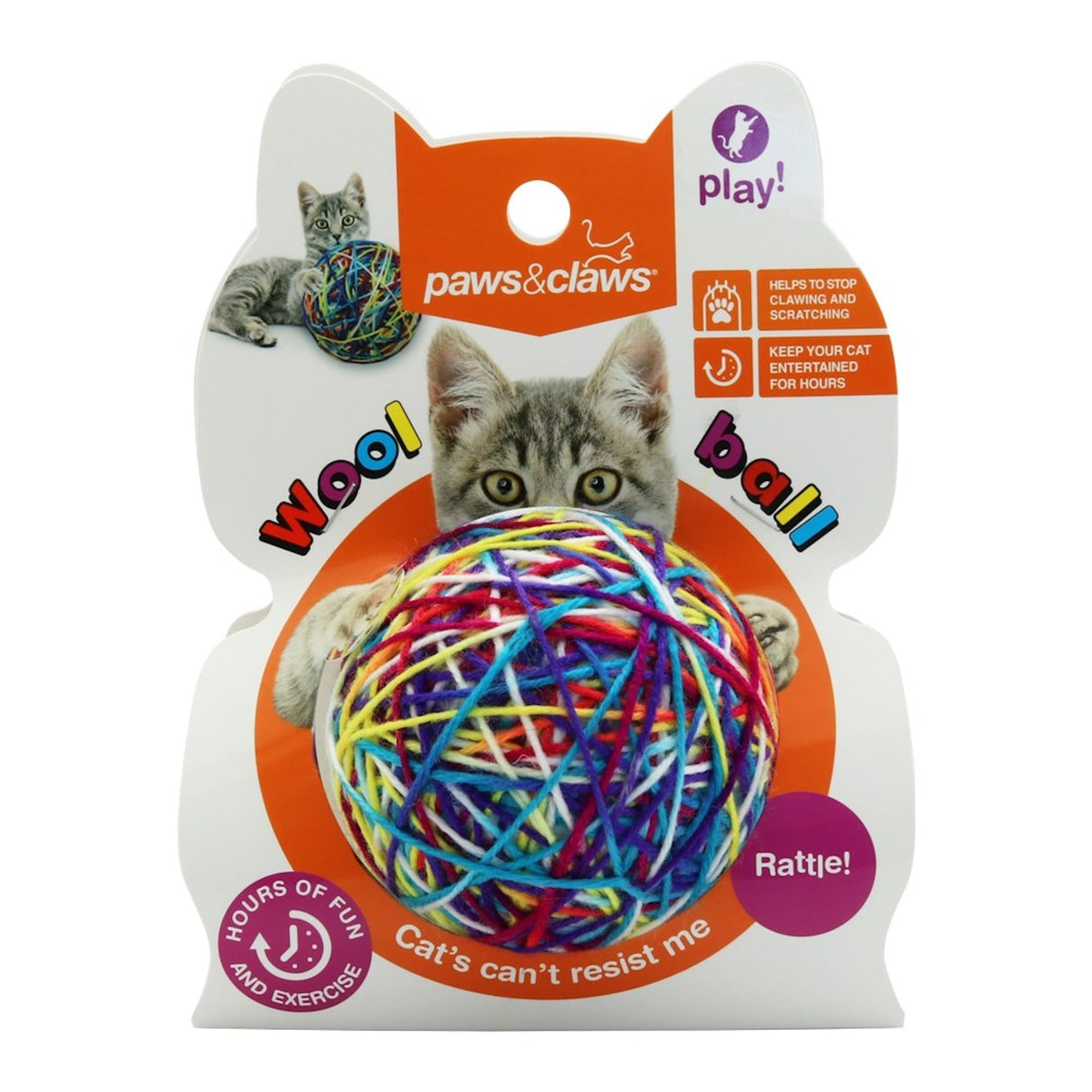 Cat Yarn Ball Rattle Toy
