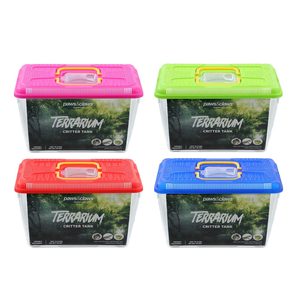 Critter Aquarium Tank 32.5 x 21 x 20cm Assorted 4 Pack
